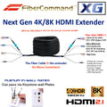 Fibercommand XG | FIBER Optic HDMI 2.1 Integriertes Verlängerungskabel