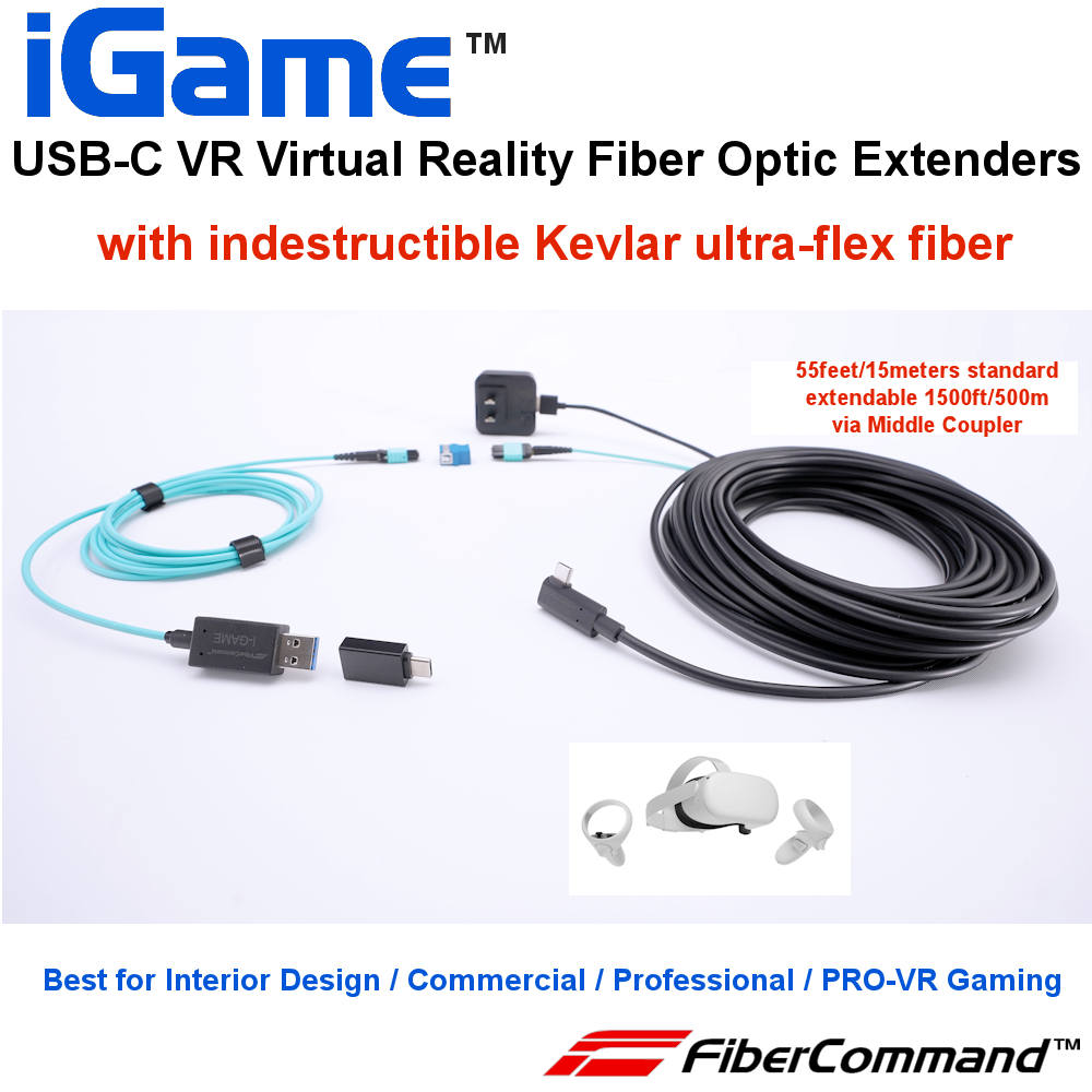 iGAME USB-c 3.2 Fiber Optic Long Extender compatible LINK or Came – FiberCommand